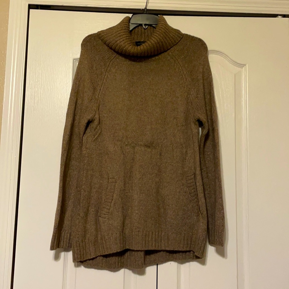 Brown mock neck sweater